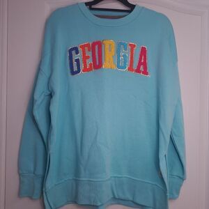 Colorful Georgia Women's Blue Sweatshirt